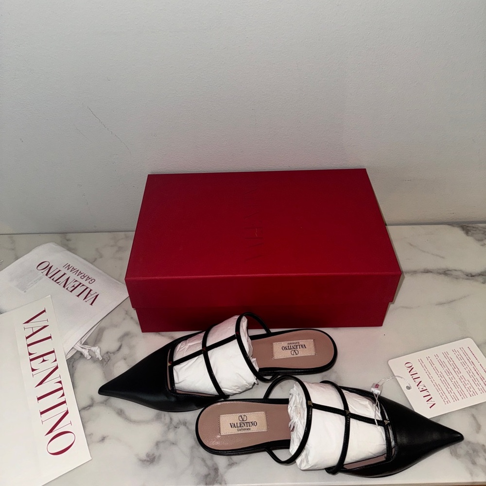 Valentino Rockstud Wispy Pointed Toe Mule